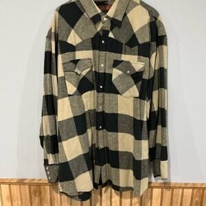 Canyon Guide Plaid Black and Tan Men's Flannel Shirt
